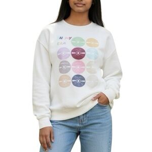 Taylor Swift In My Era Album CDs Crew Neck Lightweight Sweatshirt Size M